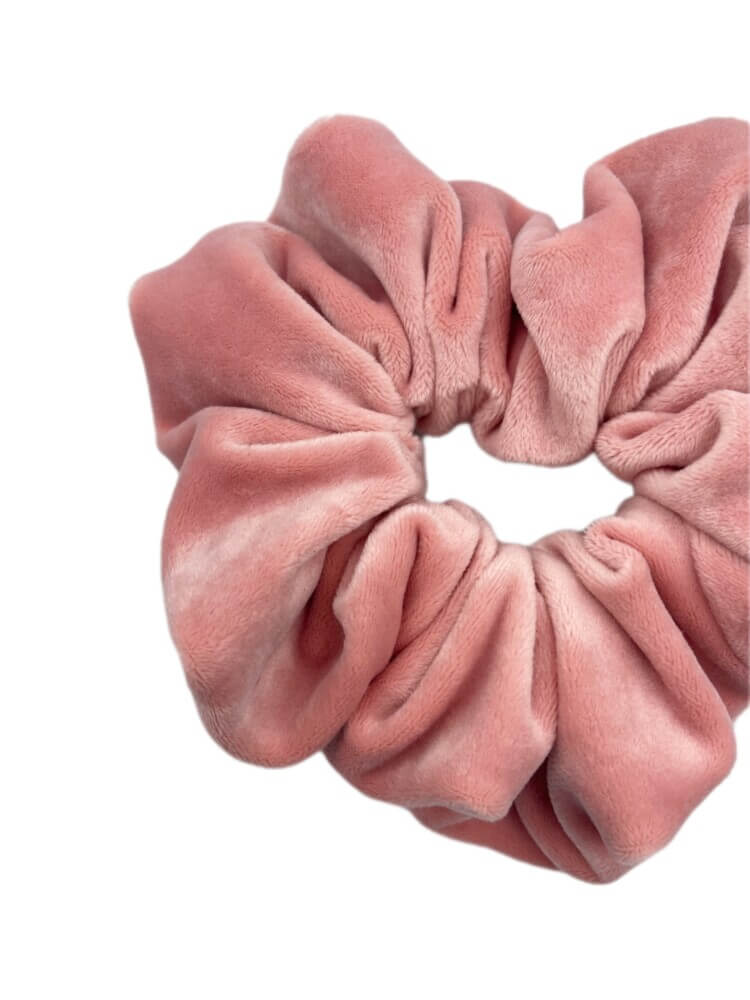 Scrunchie αφράτο βελούδο ροζ