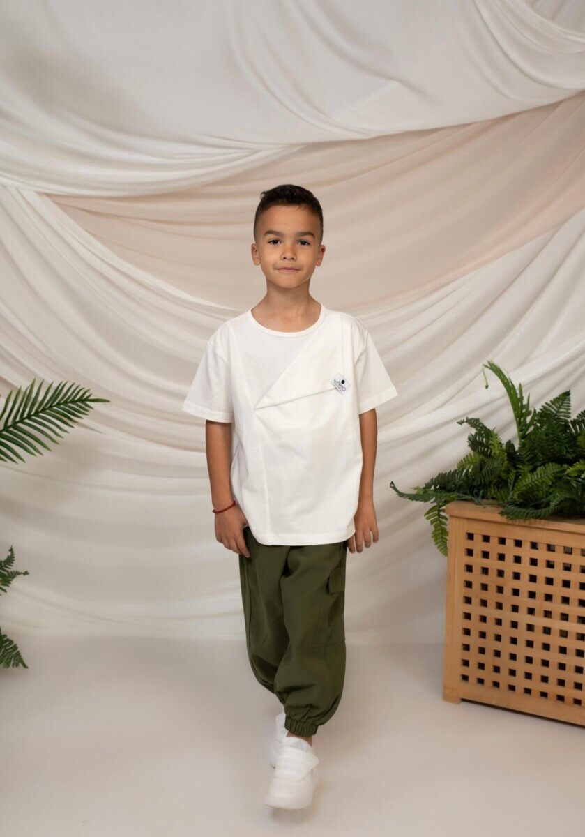 Minimo 2PCS SET ASYMMETRIC TOP  & CARGO-JOGGER PANTS