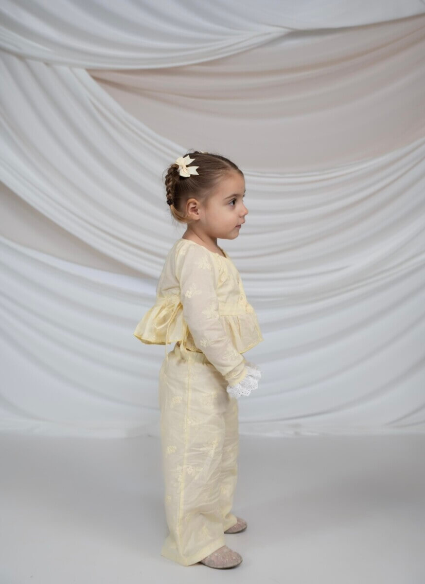 ΣΕΤ 2 ΤΜΧ BRODERIE: ΠΟΥΚΑΜΙΣΟ ΜΕ ΒΟΛΑΝ ΛΕΠΤΟΜΕΡΕΙΕΣ & ΠΑΝΤΕΛΟΝΙ