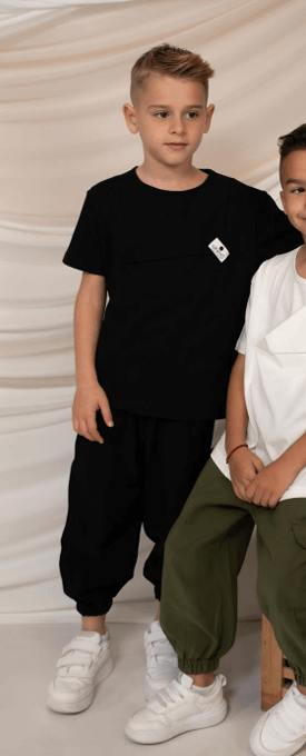 Minimo 2PCS SET ASYMMETRIC TOP & CARGO-JOGGER PANTS