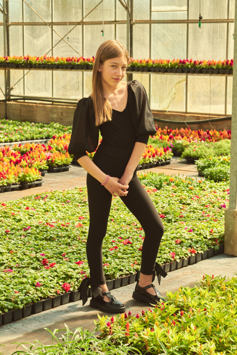 CAMELLIA BLACK BODYSUIT TWO SCOOPS
